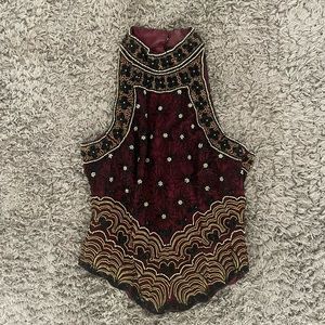 Holiday party beaded top.